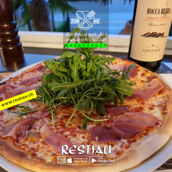 Prosciutto Crudo e Rucola - pizza -restiau - restaurant zur au - resti au