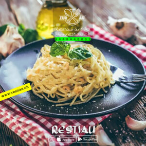 Spaghetti aglio e olio - Pasta - restiau - restaurant zur au - resti au