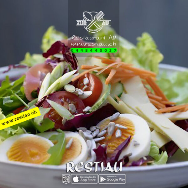 Chef-Salat mit Black Tiger (Crevetten) - Salate - restiau - restaurant zur au - resti au