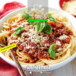 spaghetti bolognese - Pasta - restiau - restaurant zur au - resti au